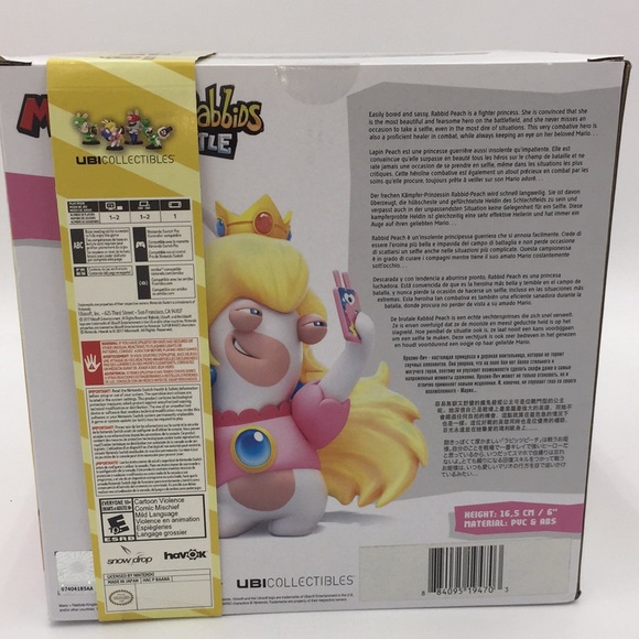 Nintendo Switch Mario Rabbids + Kingdom Battle Full Game + 6 inch Peach Figurine - Picture 7 of 14